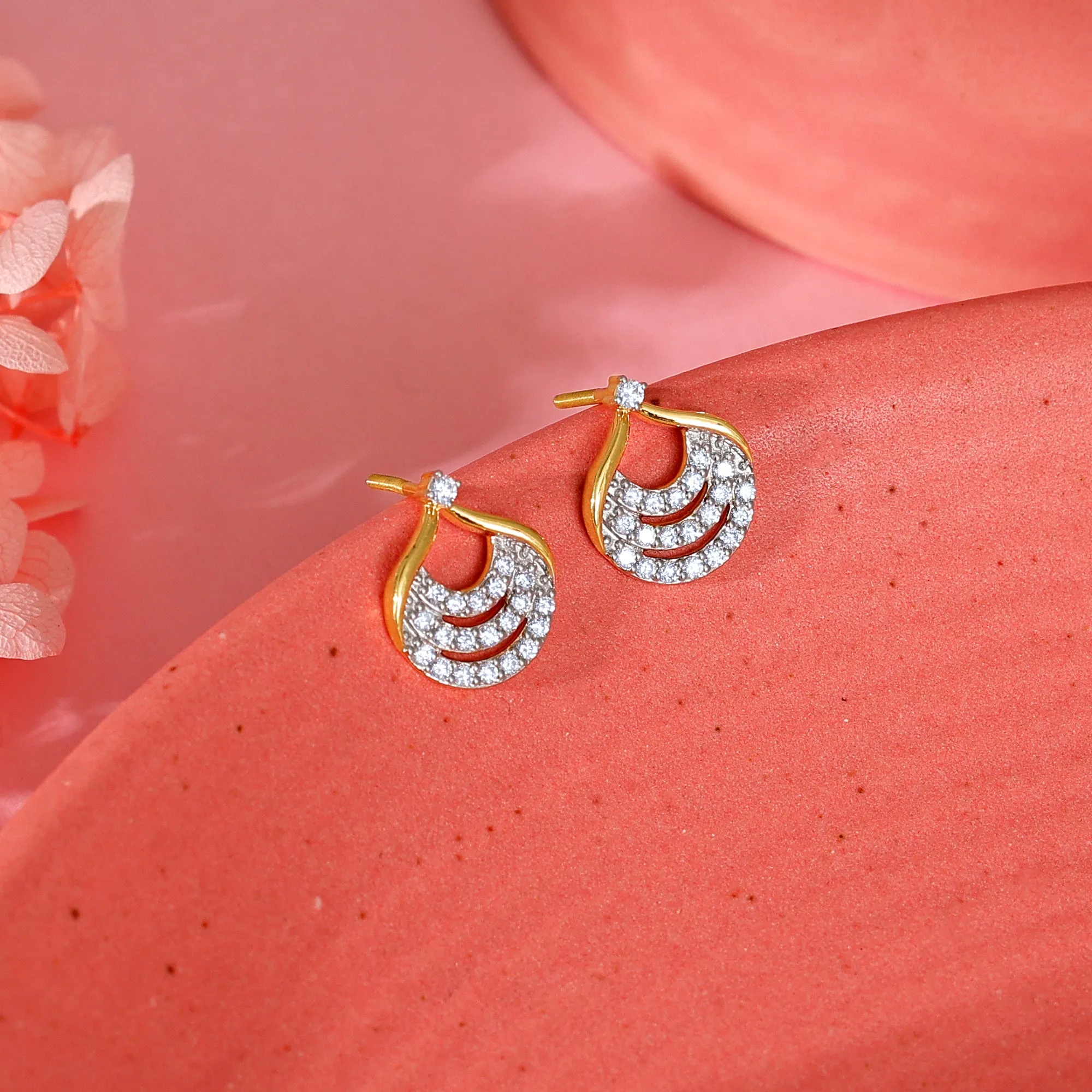 Gold Moonbeam Diamond Earrings Giva