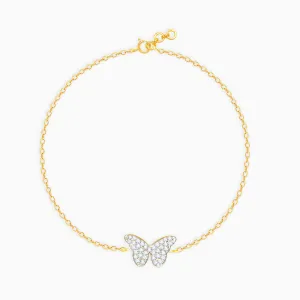 Gold Mysterious Butterfly Diamond Bracelet Giva