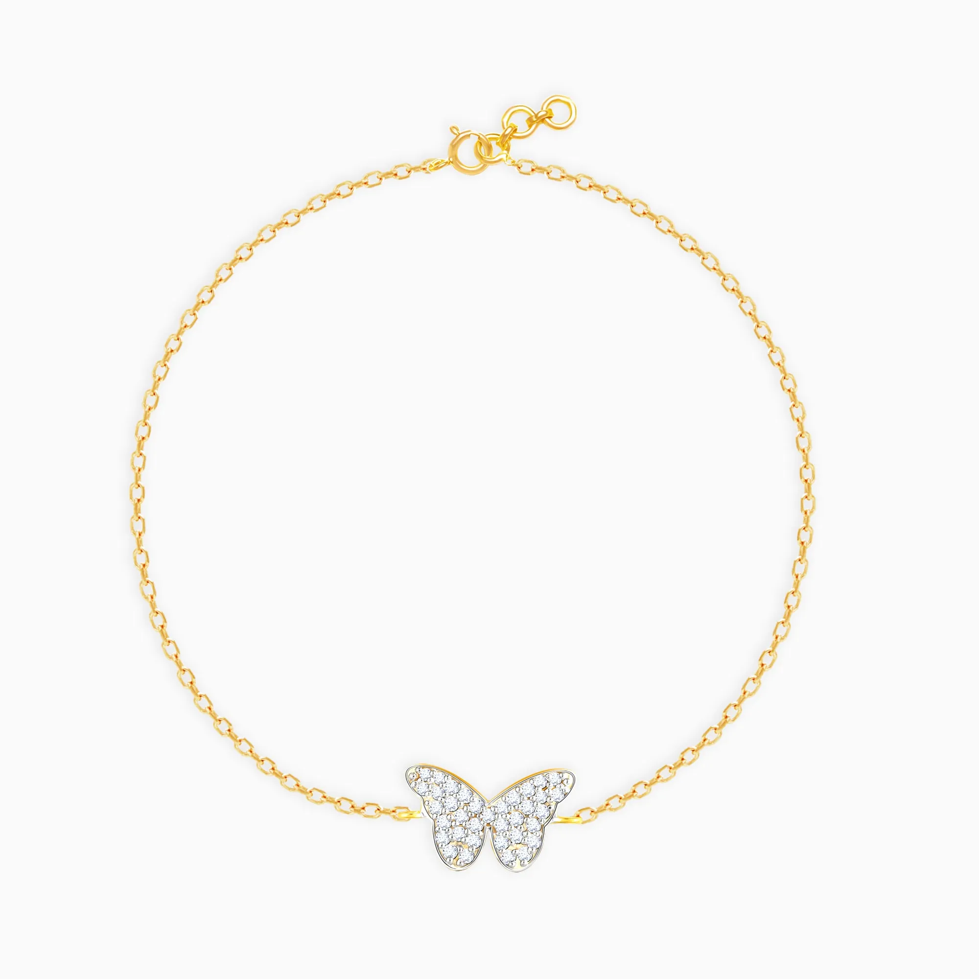 Gold Mysterious Butterfly Diamond Bracelet Giva