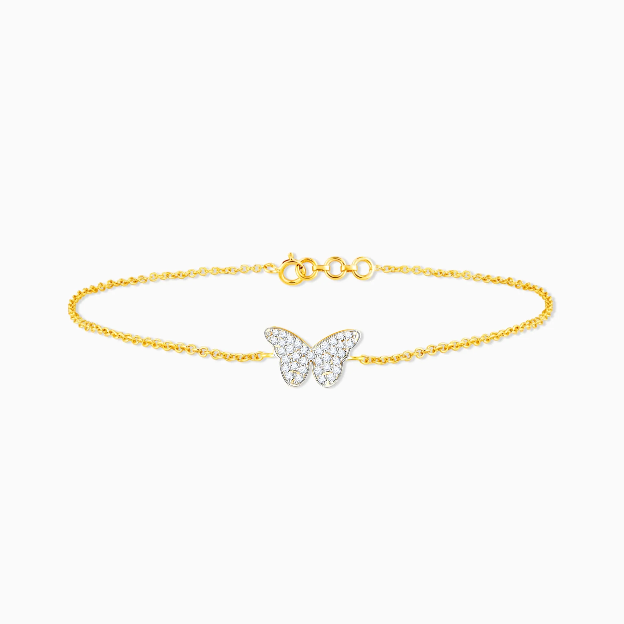 Gold Mysterious Butterfly Diamond Bracelet Giva