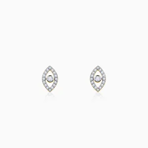 Gold Mystic Eyes Diamond Stud Earrings Giva