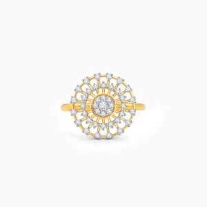 Gold Mystique Bloom Diamond Halo Ring Giva