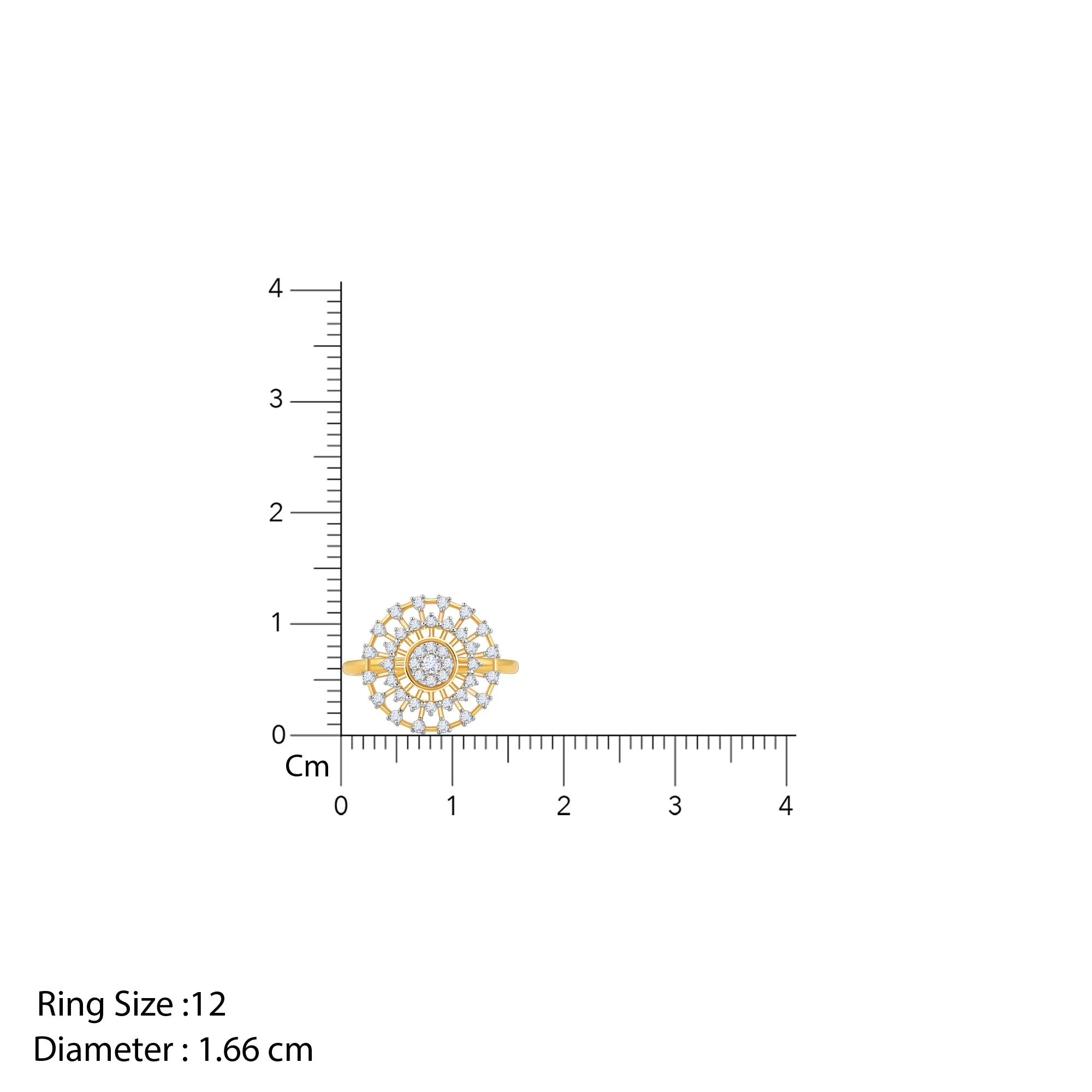 Gold Mystique Bloom Diamond Halo Ring Giva