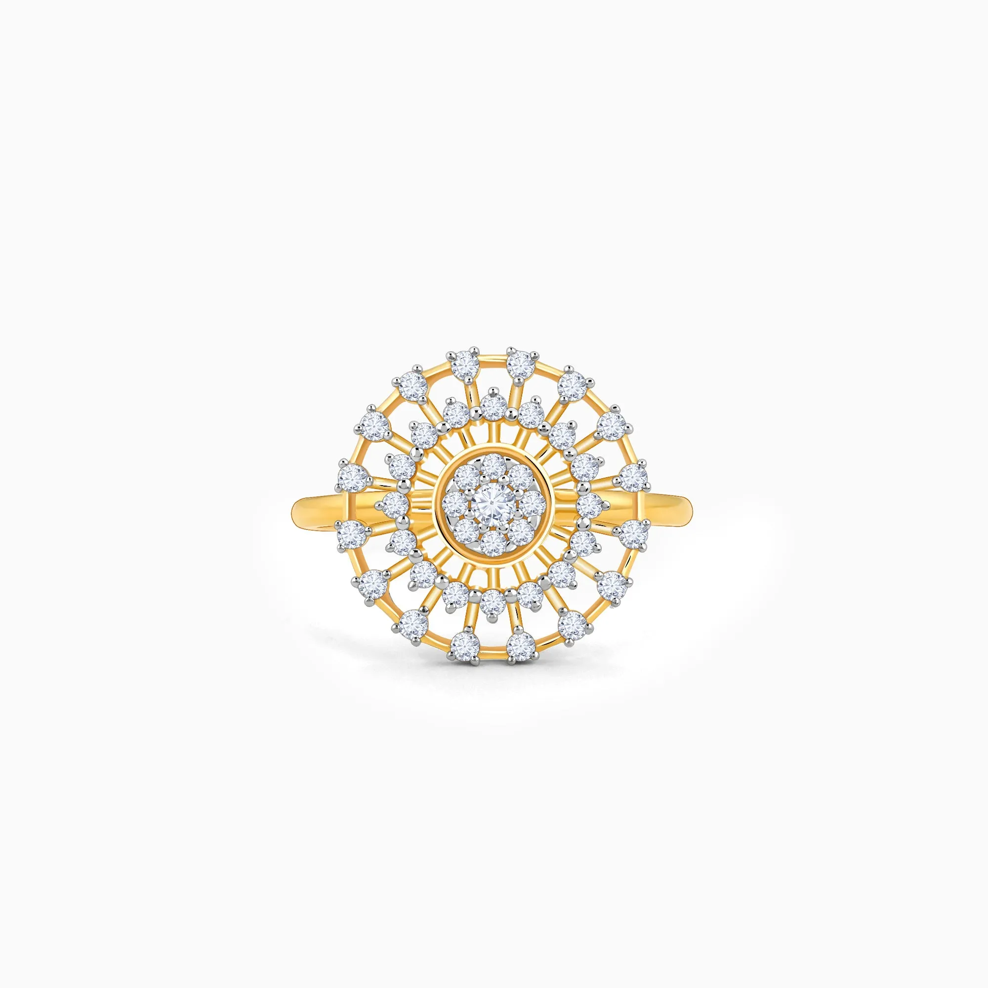 Gold Mystique Bloom Diamond Halo Ring Giva