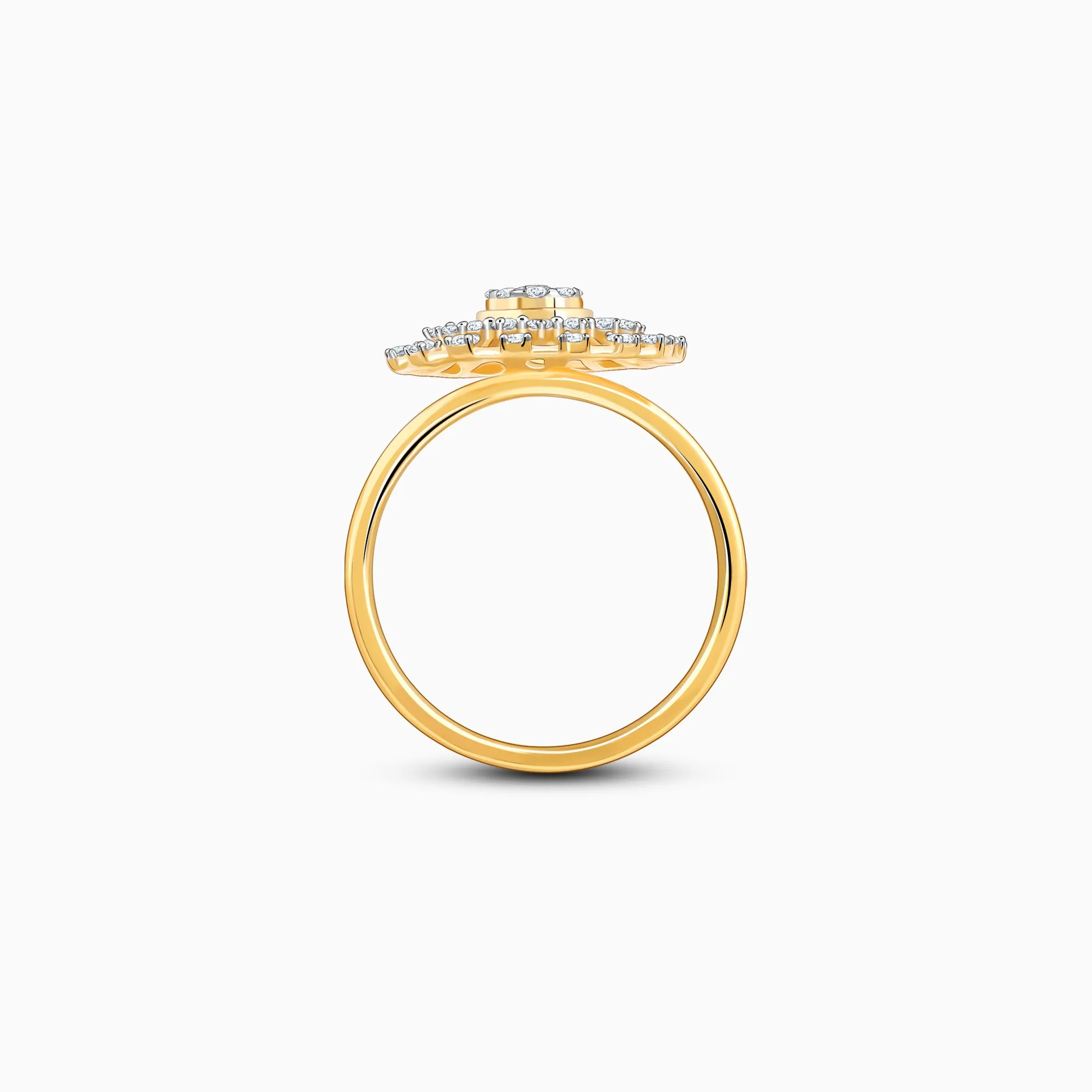 Gold Mystique Bloom Diamond Halo Ring Giva