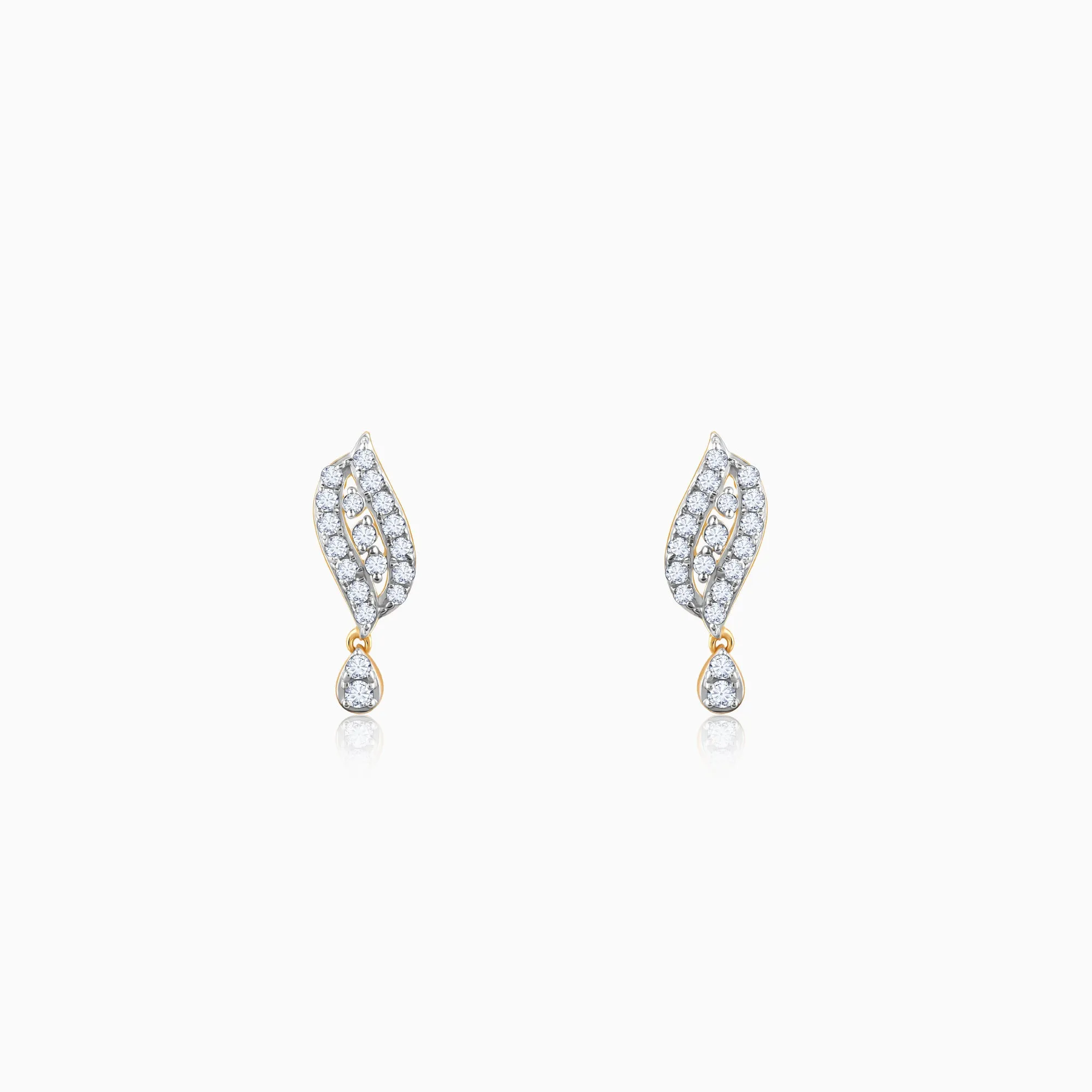 Gold Opulent Halo Diamond Earrings Giva