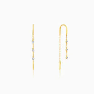 Gold Orion Diamond Sui Dhaga Earrings Giva