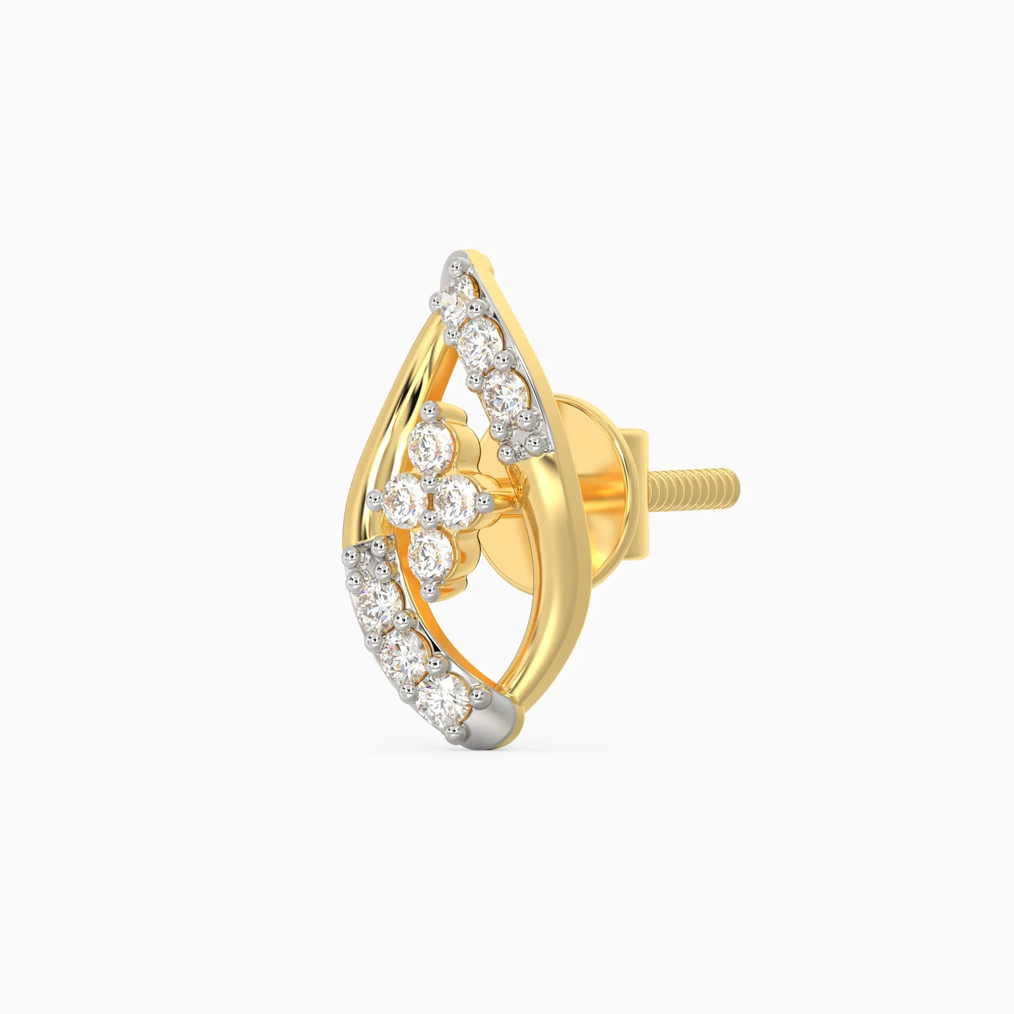 Gold Pear Elegance Diamond Earrings Giva