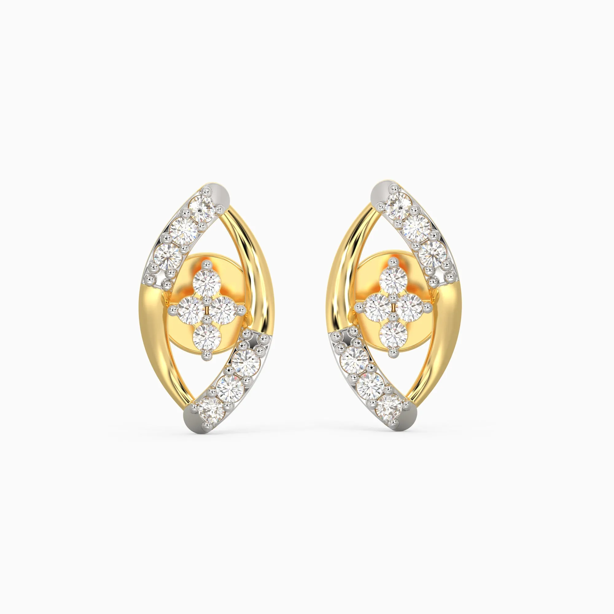 Gold Pear Elegance Diamond Earrings Giva