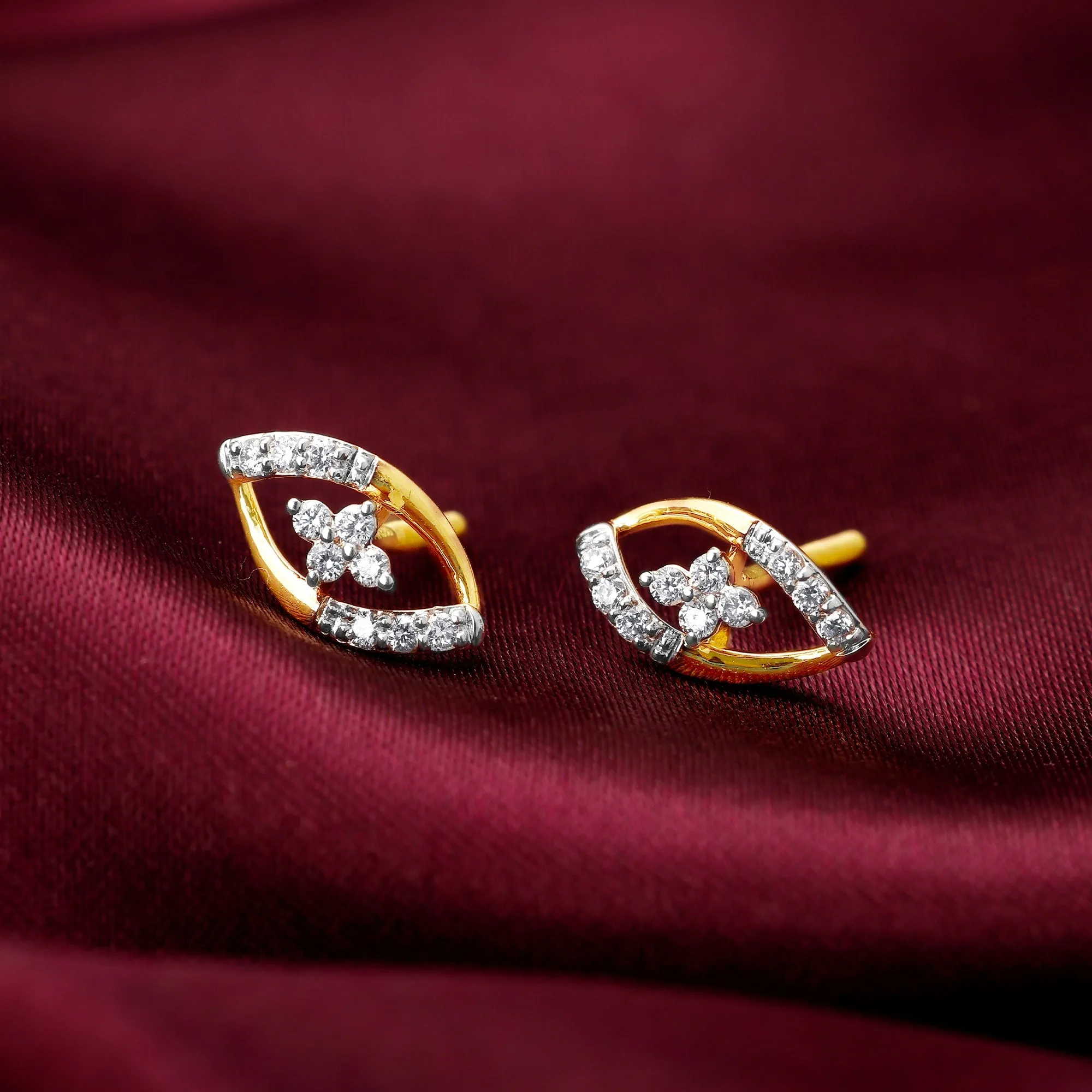 Gold Pear Elegance Diamond Earrings Giva