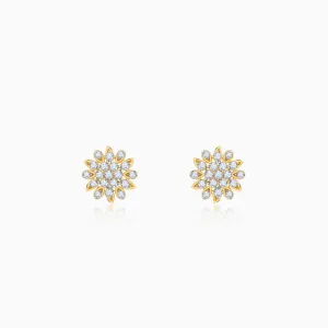 Gold Radiant Blossom Diamond Earrings Giva