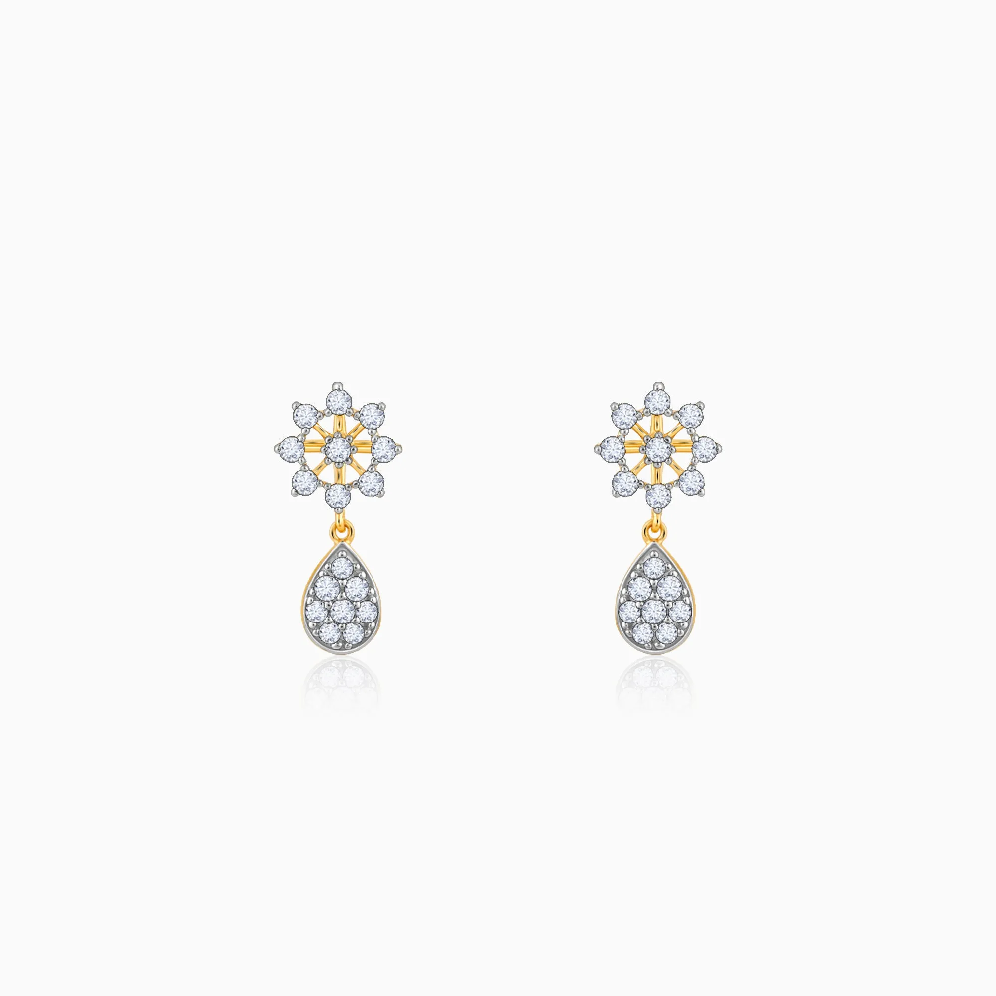Gold Roseate Glow Diamond Earrings Giva