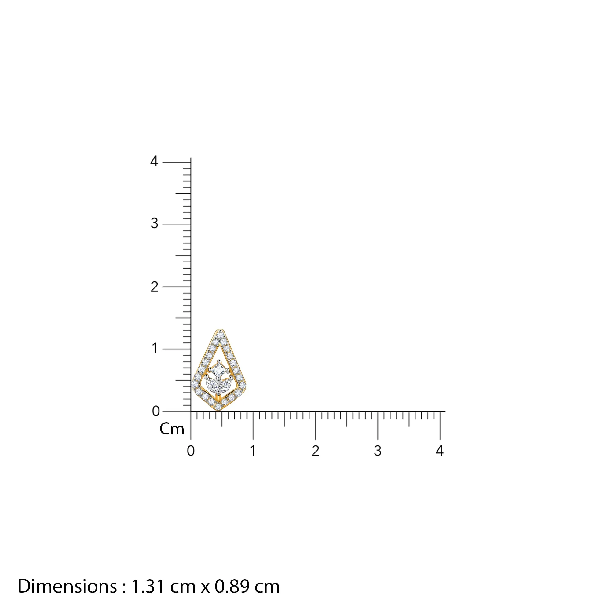 Gold Sacred Flame Diamond Earrings Giva