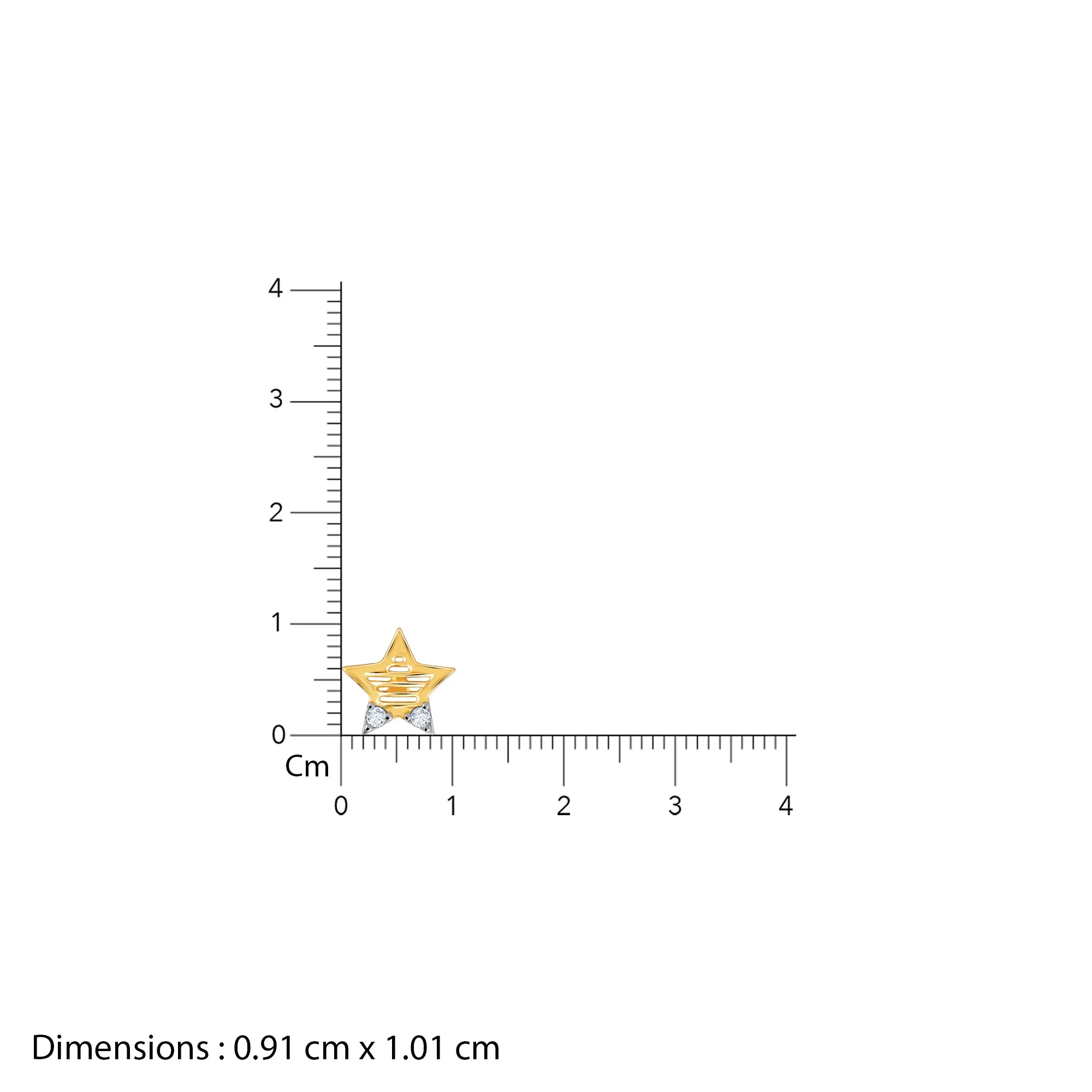 Gold Shining Star Diamond Earrings Giva