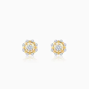 Gold Sparkling Dahlia Diamond Earrings Giva