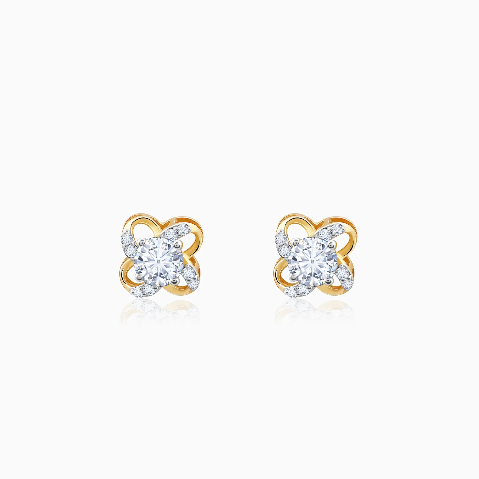 Gold Spring Promise Diamond Earrings Giva