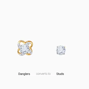 Gold Spring Promise Diamond Earrings Giva