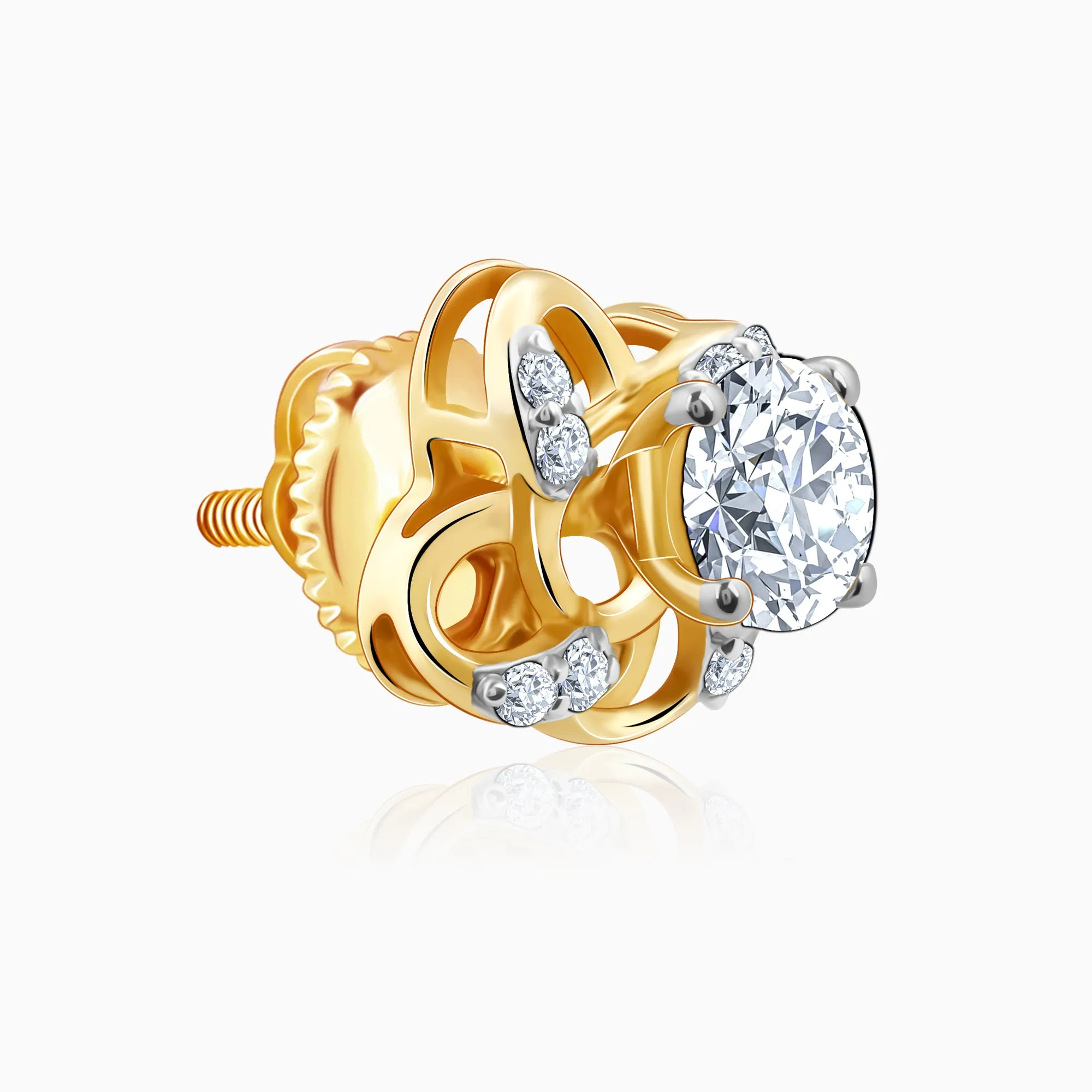 Gold Spring Promise Diamond Earrings Giva