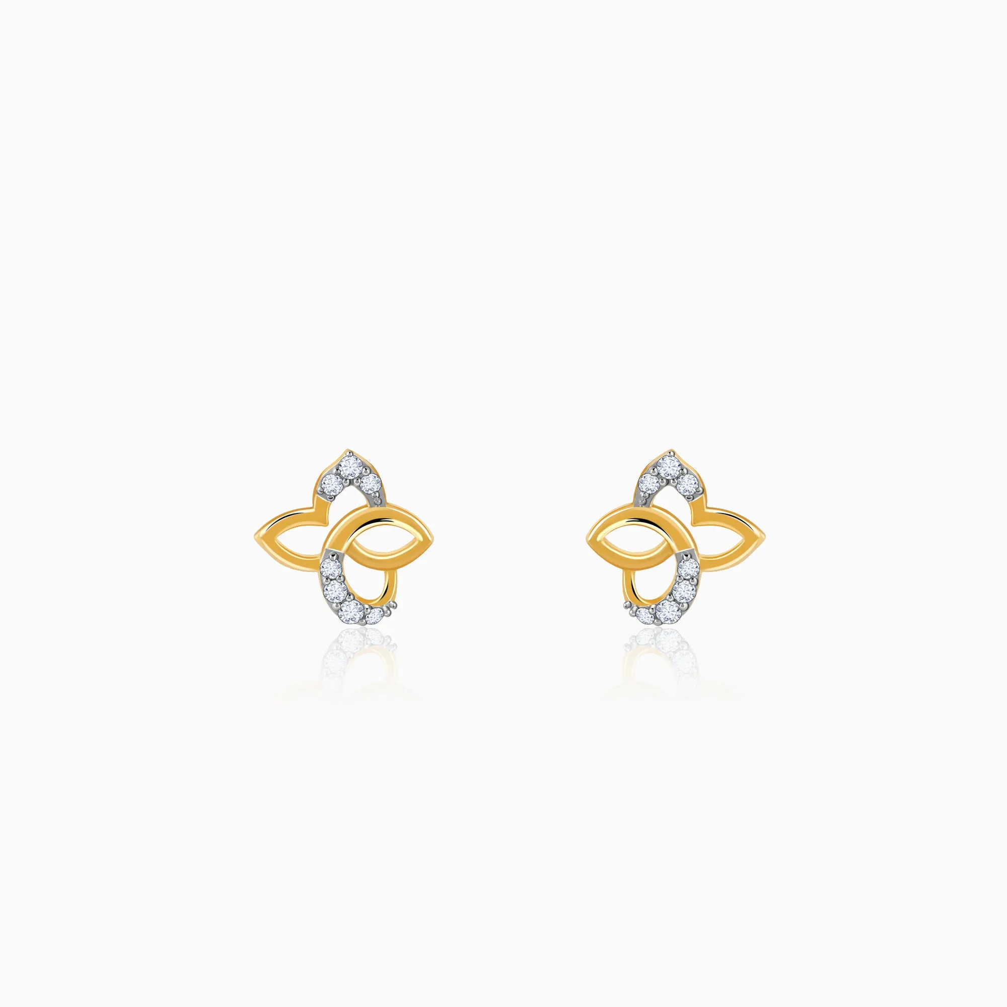 Gold True Blossom Diamond Earrings Giva