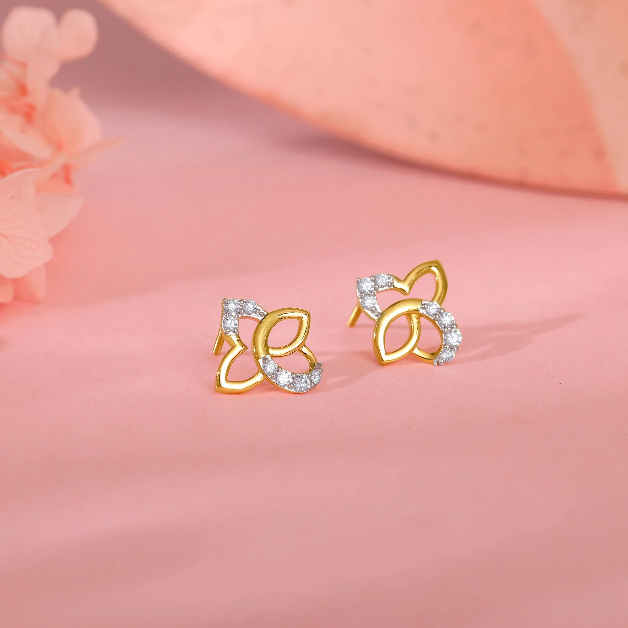 Gold True Blossom Diamond Earrings Giva