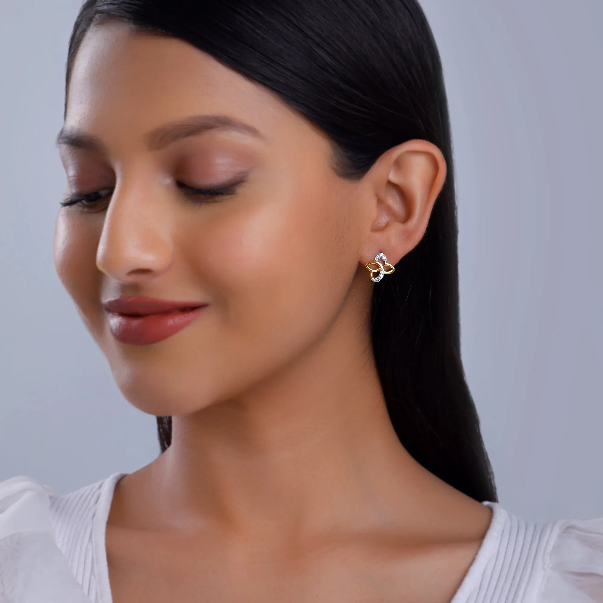 Gold True Blossom Diamond Earrings Giva