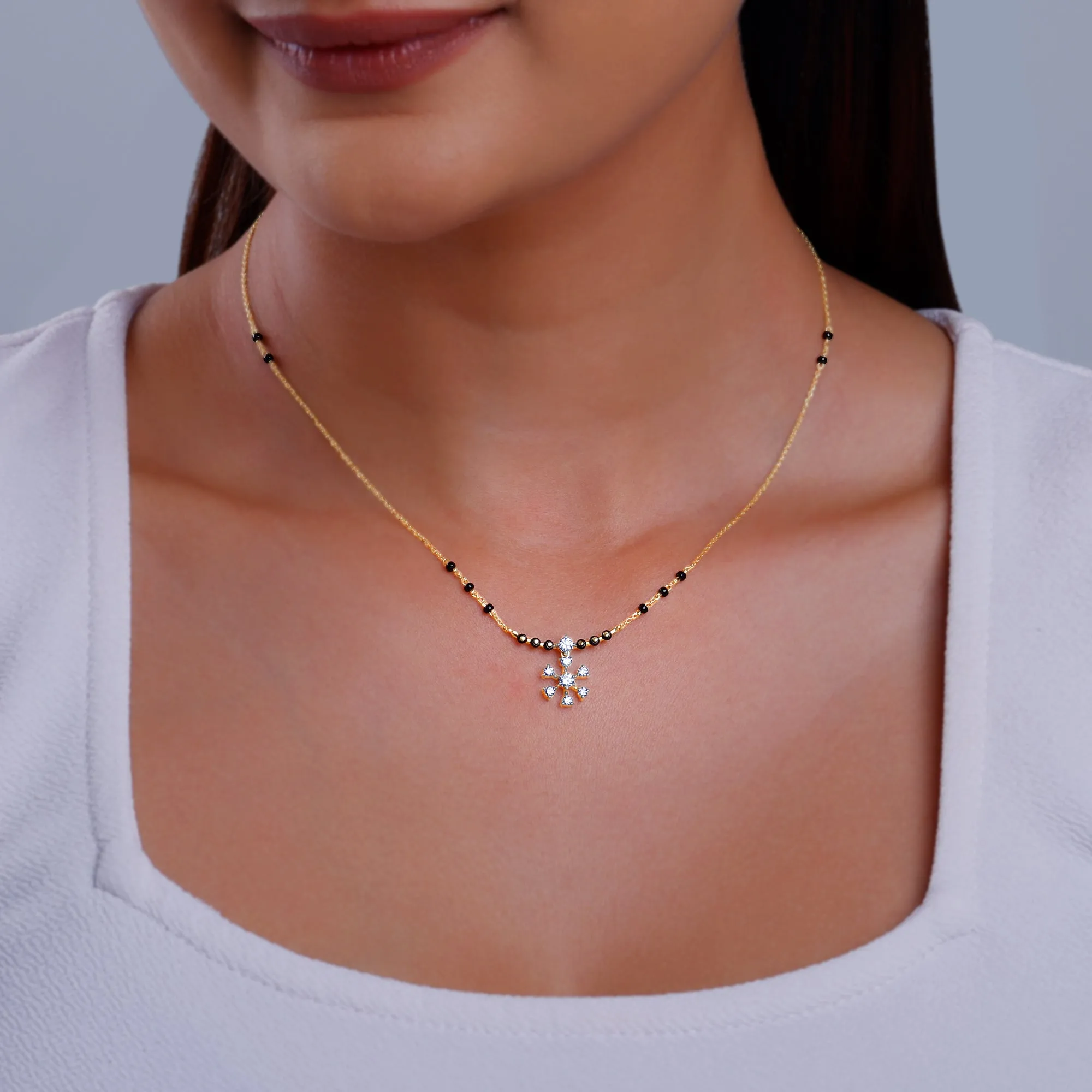 Gold Vasundhara Diamond Mangalsutra Giva