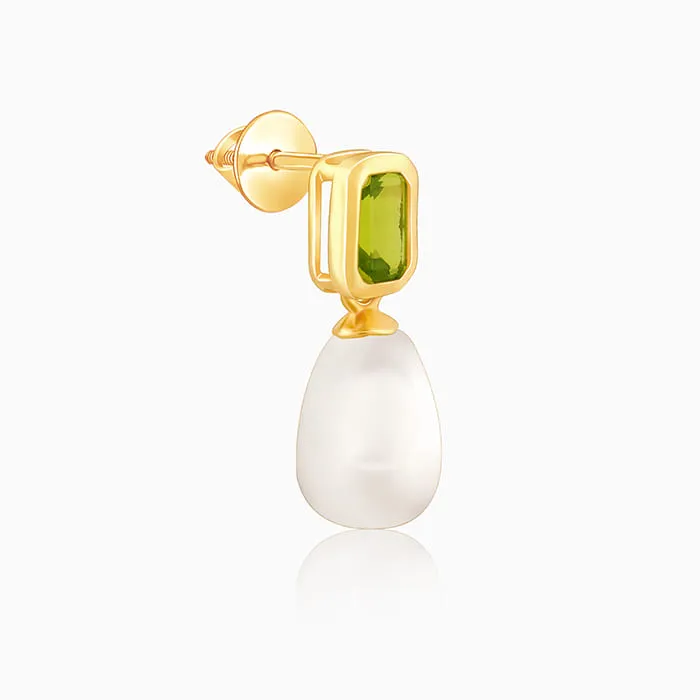Golden Amber & Pearl Earrings Giva