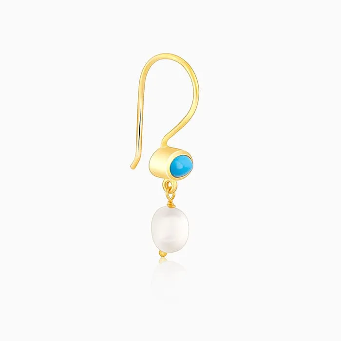 Golden Aquapearl Earrings Giva