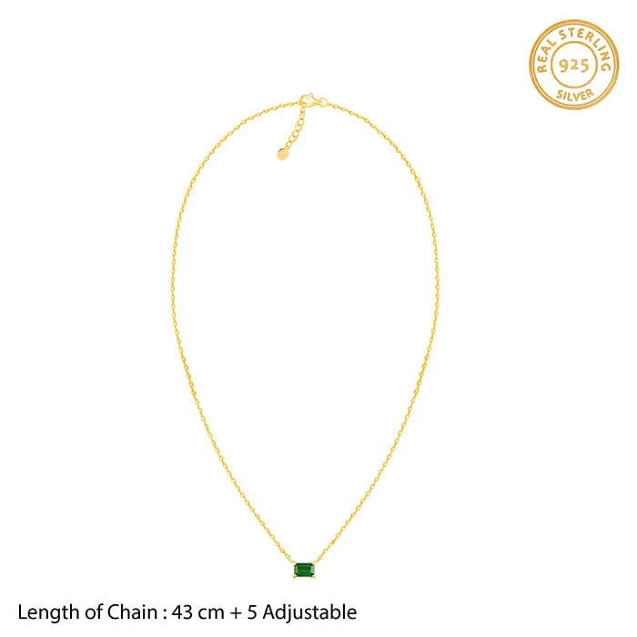 Golden Baguette Glow Necklace Giva