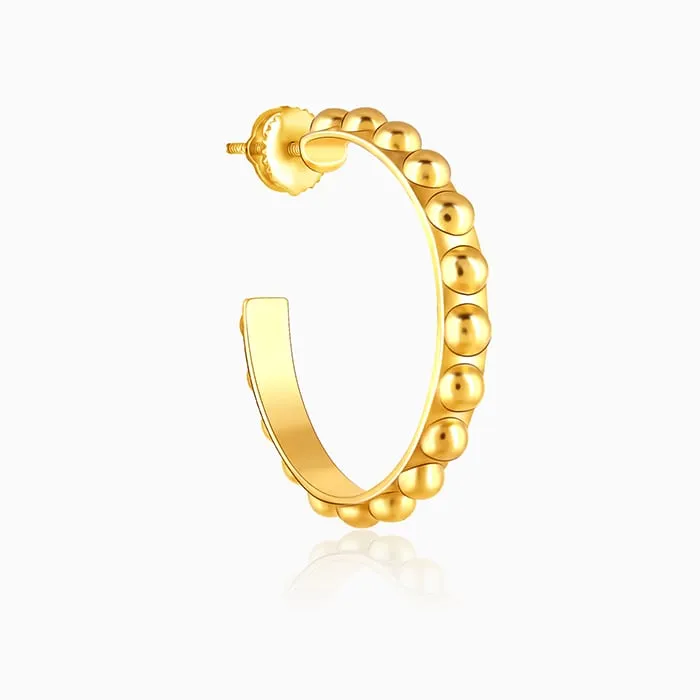 Golden Beaded Hoop Earrings Giva