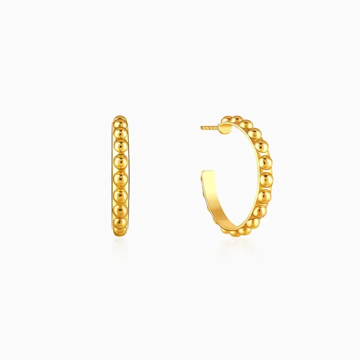 Golden Beaded Hoop Earrings Giva