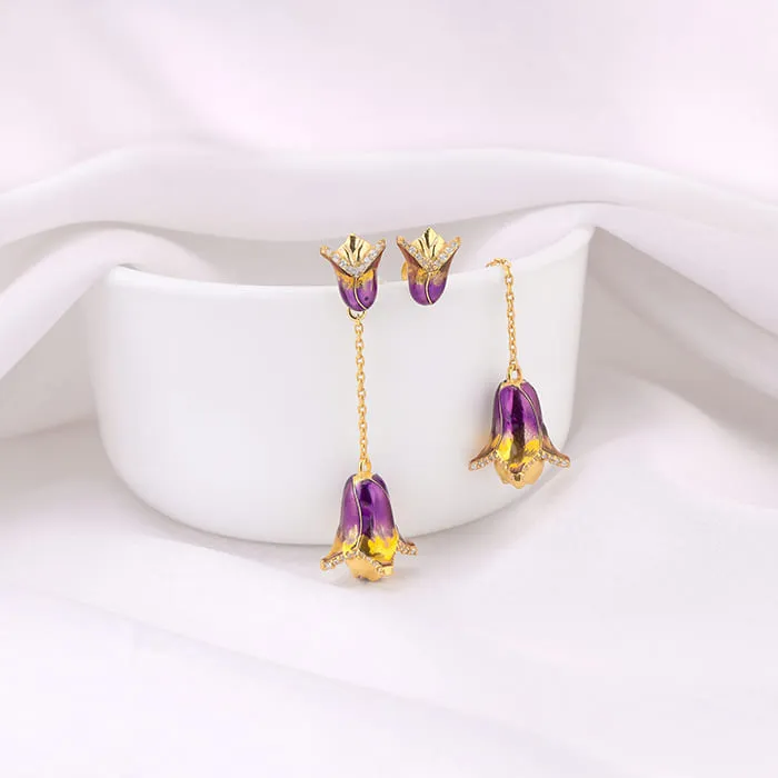 Golden Bell Mallow Bud Convertible Earrings Giva