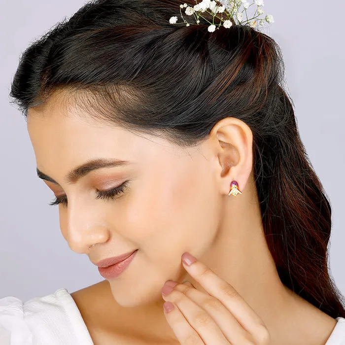 Golden Bell Mallow Bud Convertible Earrings Giva