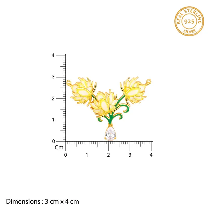 Golden Bewitching Brahma Kamal Necklace Giva