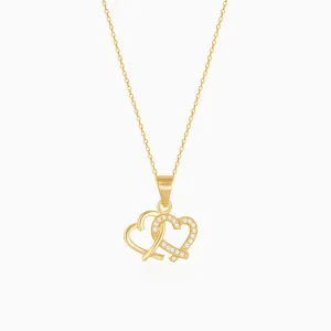 Golden Bonding Hearts Pendant With Link Chain Giva