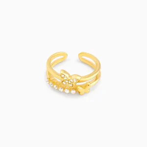 Golden Butterfly In Love Ring Giva