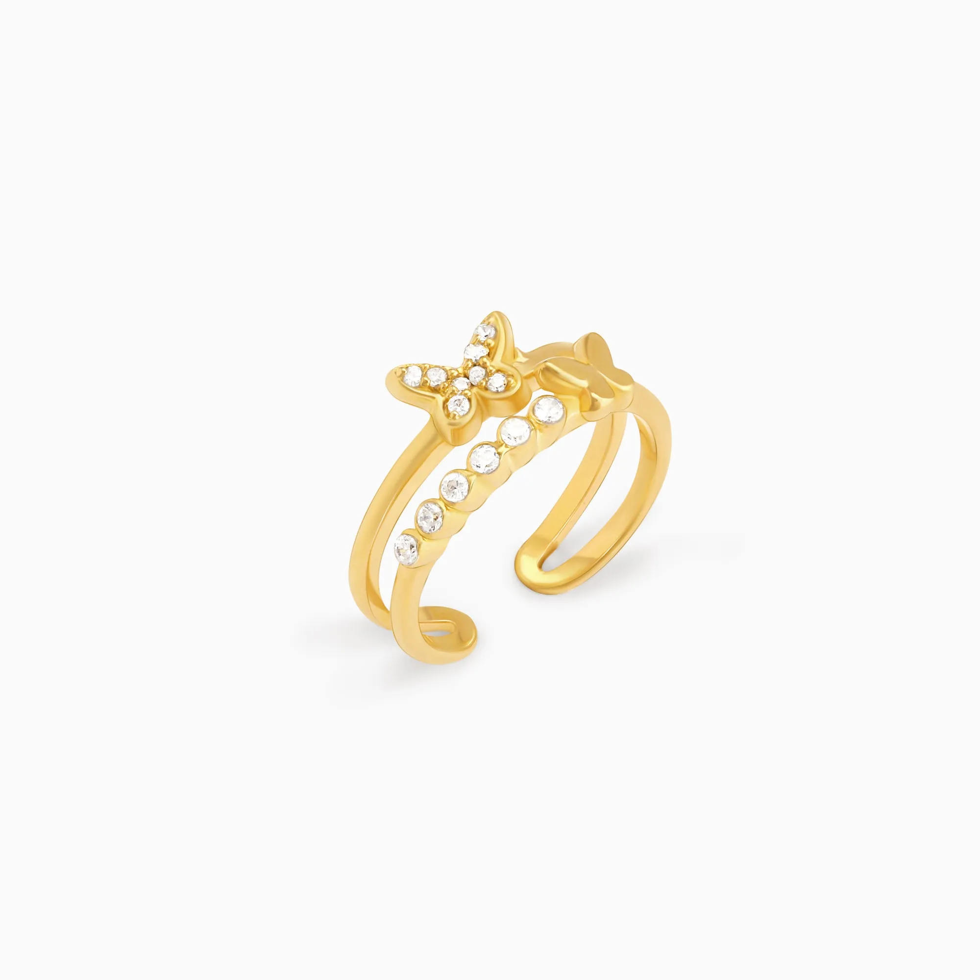 Golden Butterfly In Love Ring Giva