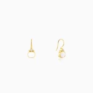 Golden Chalcedony Charm Danglers Giva