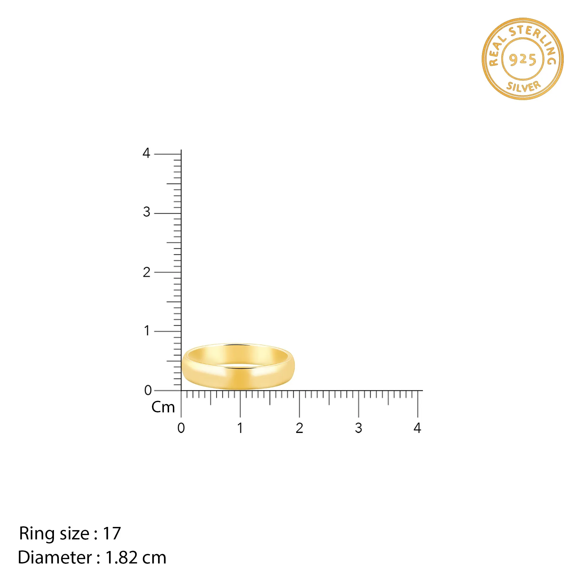 Golden Classic Band For Him Giva