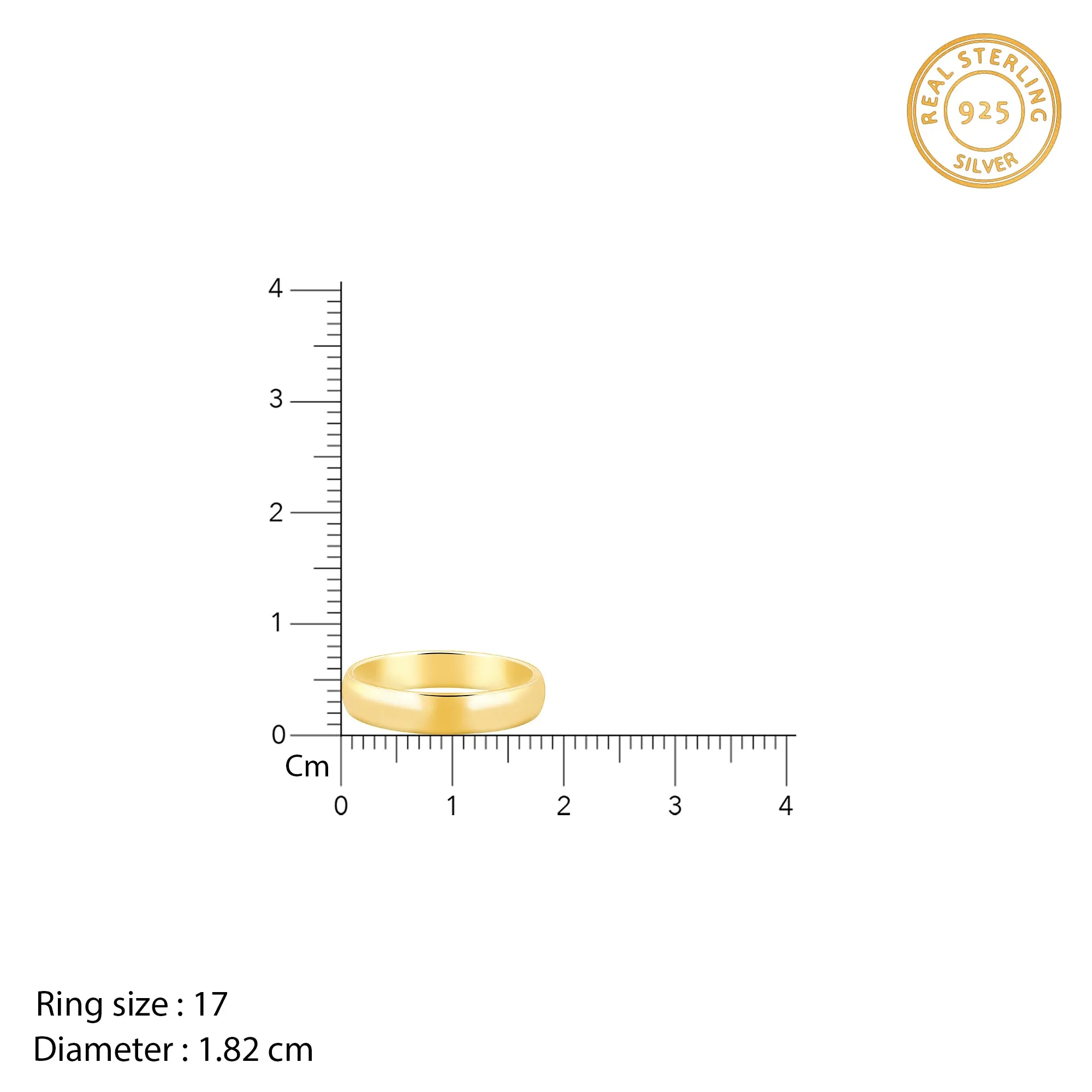 Golden Classic Band For Him Giva