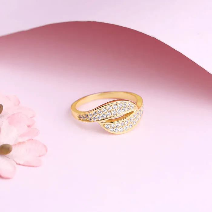 Golden Dual Wave Ring Giva