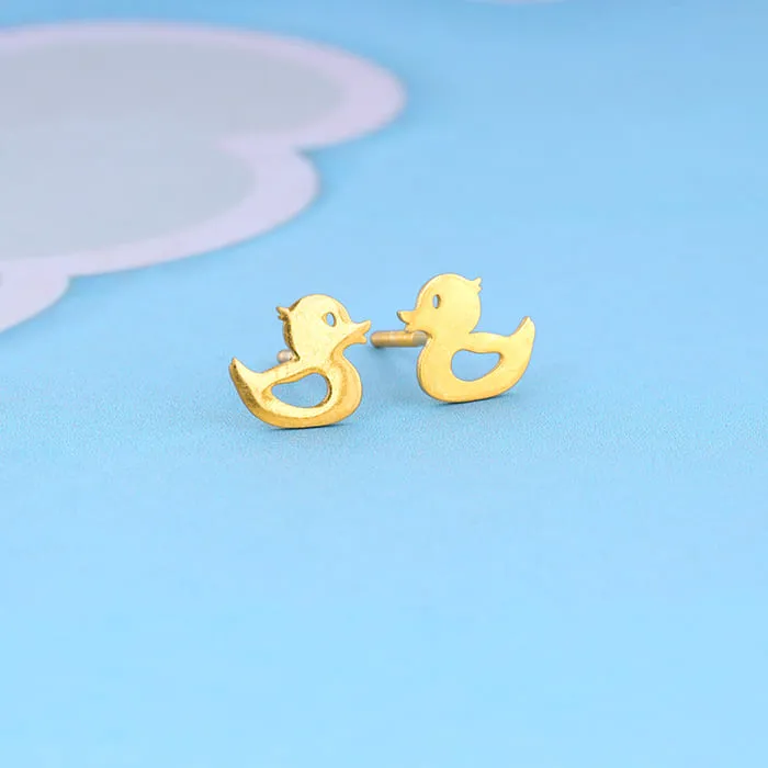 Golden Duck Stud Earrings Giva