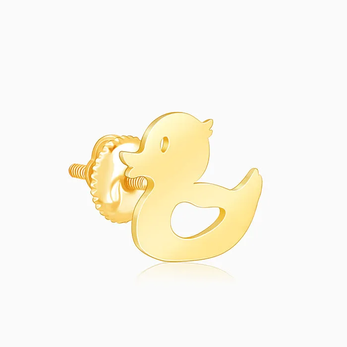 Golden Duck Stud Earrings Giva