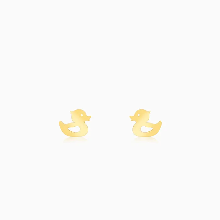 Golden Duck Stud Earrings Giva