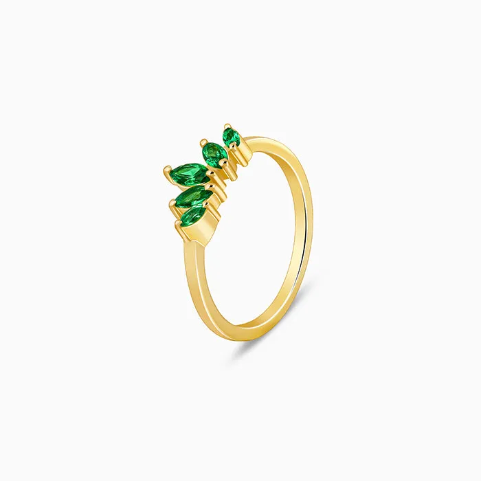 Golden Emerald Marquise Ring Giva