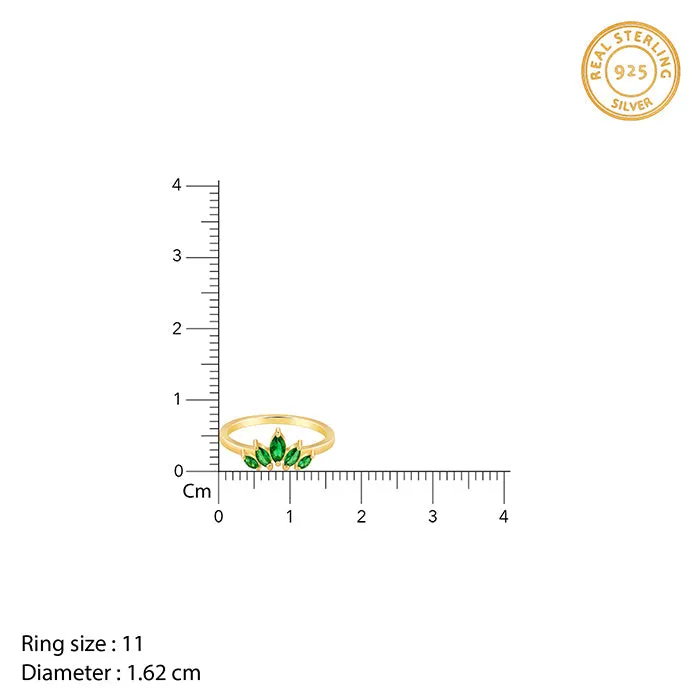 Golden Emerald Marquise Ring Giva
