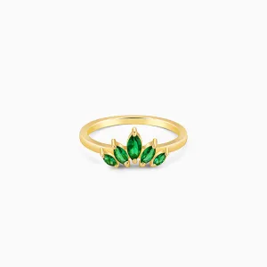 Golden Emerald Marquise Ring Giva