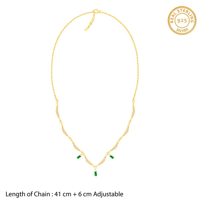 Golden Emerald Tranquility Necklace Giva