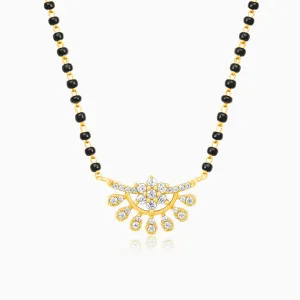 Golden Floral Moon Mangalsutra Giva
