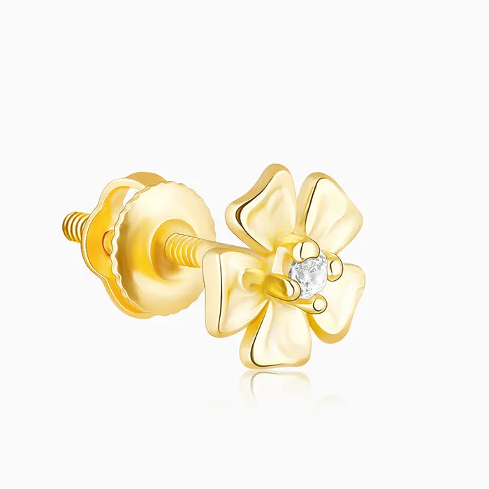 Golden Florally Yours Earrings Giva